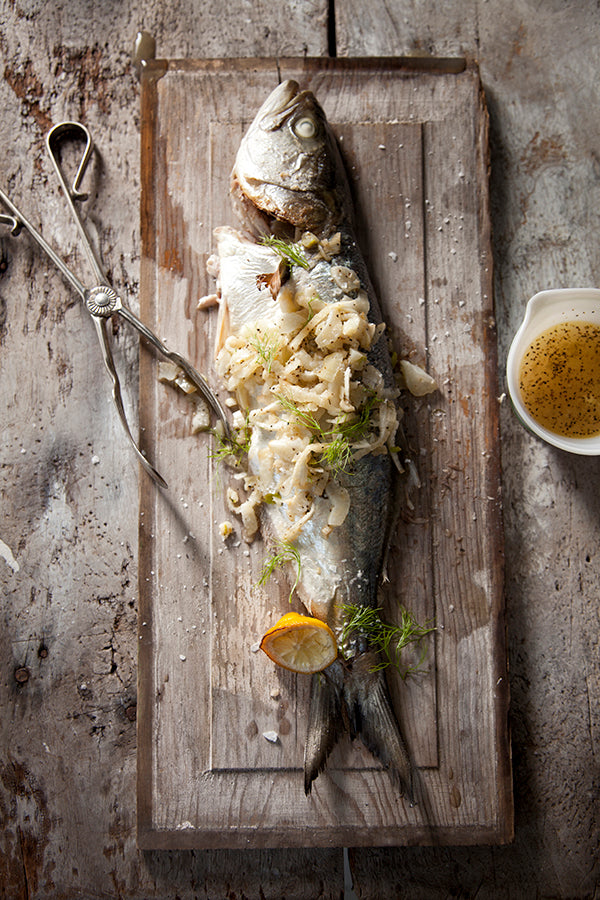 GRILLED FISH WITH WARM FENNEL SLAW