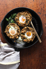 STUFFING NEST BAKED EGGS