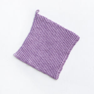 COTTON/LINEN HAND KNIT WASHCLOTH (6 COLOR OPTIONS)