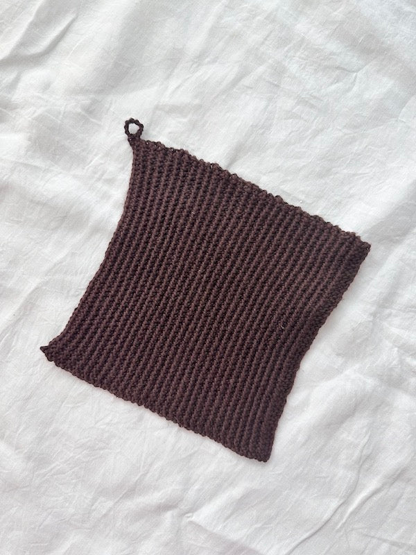 COTTON/LINEN HAND KNIT WASHCLOTH (6 COLOR OPTIONS)