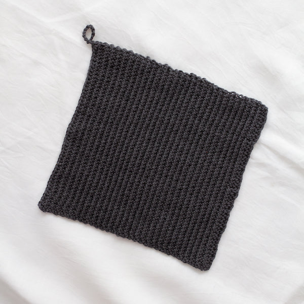 COTTON/LINEN HAND KNIT WASHCLOTH (6 COLOR OPTIONS)