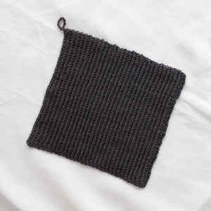 COTTON/LINEN HAND KNIT WASHCLOTH (6 COLOR OPTIONS)