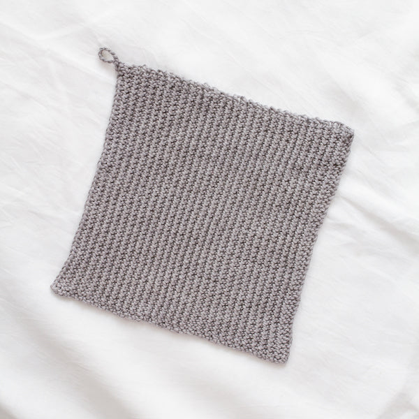 COTTON/LINEN HAND KNIT WASHCLOTH (6 COLOR OPTIONS)