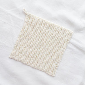 COTTON/LINEN HAND KNIT WASHCLOTH (6 COLOR OPTIONS)