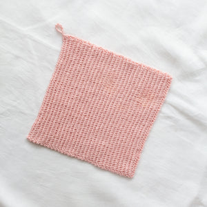 COTTON/LINEN HAND KNIT WASHCLOTH (6 COLOR OPTIONS)