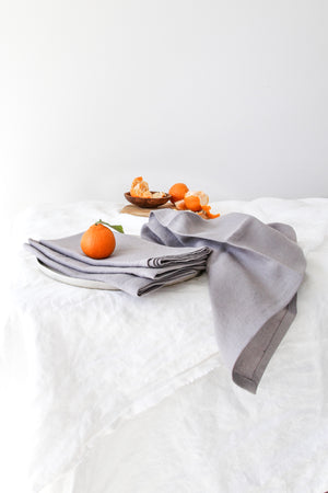 PEWTER LINEN NAPKIN SET (SET OF 4)